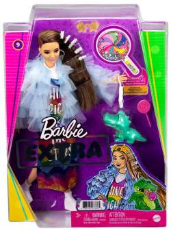 Papusa Barbie Extra cu rochie curcubeu