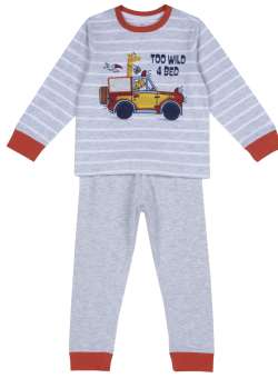 Pijama copii Chicco, gri deschis, 31386