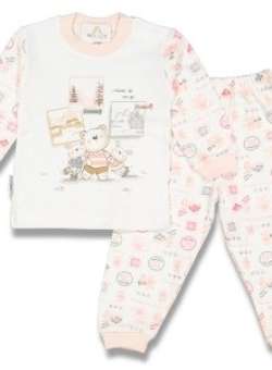 Pijama Ursuleti, Pentru Fetite, 100% Bumbac, Roz