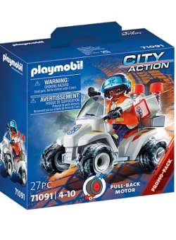 Playmobil PM71091 Vehicul Pullback Ambulanta