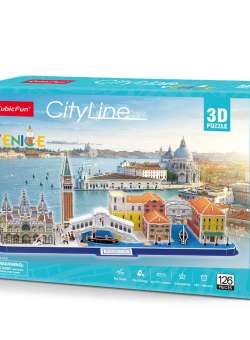 Puzzle 3D Cubic Fun 126 piese City Line Venice