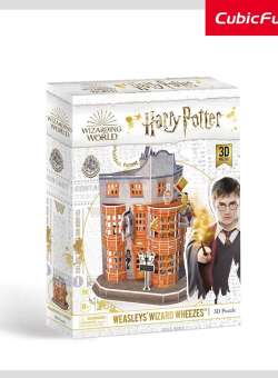 Puzzle 3d Cubic Fun Harry Potter magazinul de trucuri al fratilor Weasley 62 piese