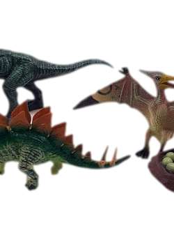 Set 3 Figurine Dinozauri, Aspect Realist,Jurassic World, Accesorii roca