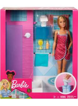 Set de joaca cu papusa si mobila Barbie